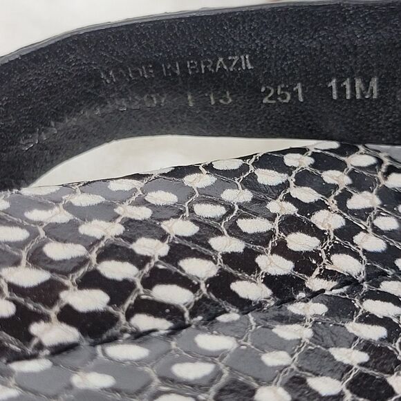 Tory Burch Miller 2 Pewter Metal Logo Beige Brown Snake Print - Picture 8 of 9